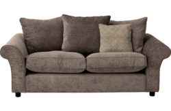 Cleo Geometric Large Fabric Sofa - Oatmeal